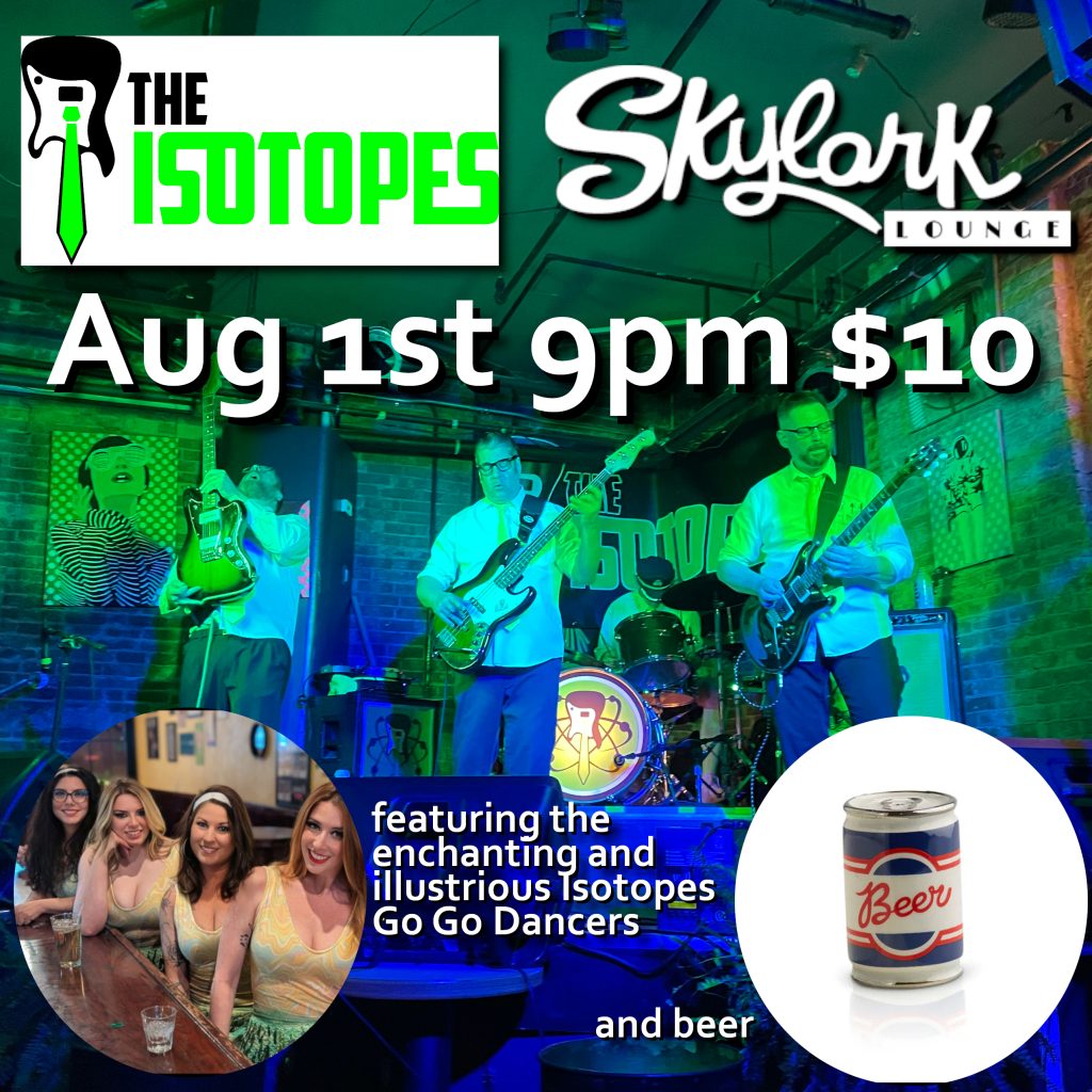 'Topes live at Skylark 8/1 9pm $10